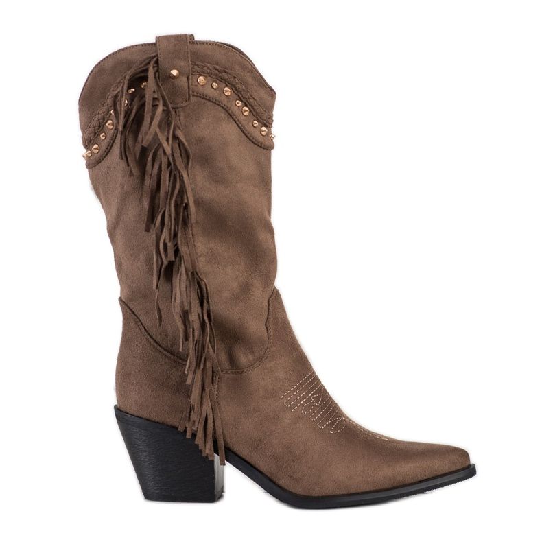 Bestelle Stivali da cowboy con frange beige