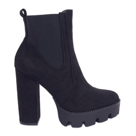 Stivali neri sulla piattaforma Stivali Jodhpur DA30P Black nero