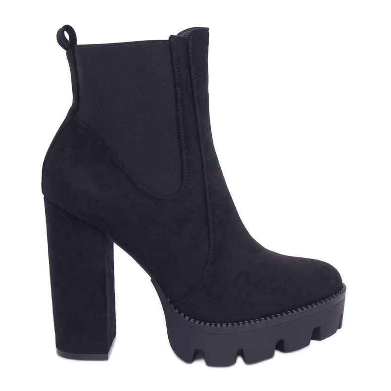 Stivali neri sulla piattaforma Stivali Jodhpur DA30P Black nero