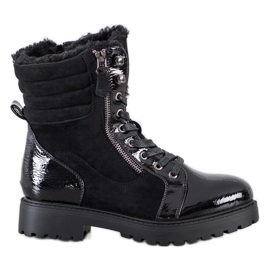 SHELOVET Trapper alla moda con riscaldamento nero