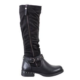 SHELOVET Stivali Con Cintura Decorativa nero