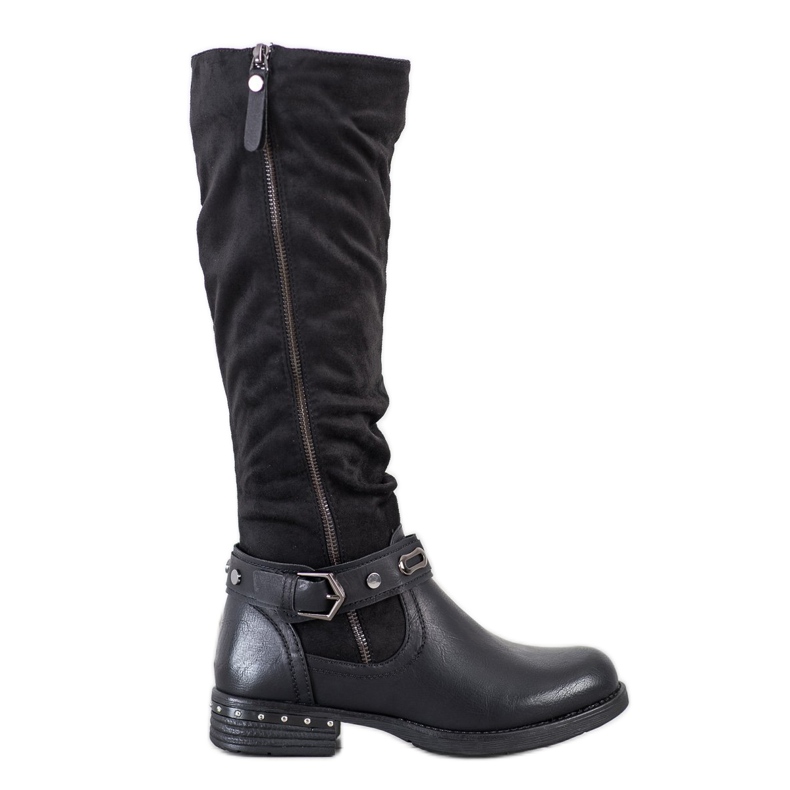 SHELOVET Stivali Con Cintura Decorativa nero