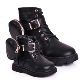 FRROCK Stivali invernali con marsupio nero Twinkle