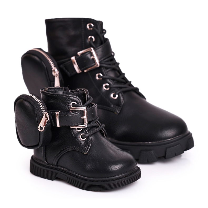 FRROCK Stivali invernali con borsa a reni Twinkle nera nero