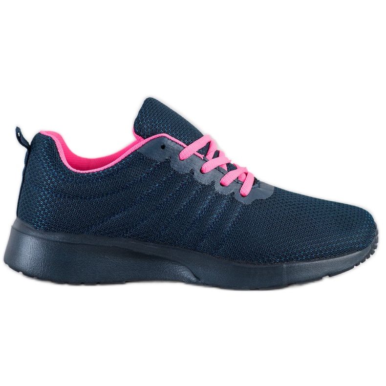 SHELOVET Scarpe sportive blu navy rosa