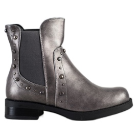 Bestelle Stivali slip-on con jet marrone argento