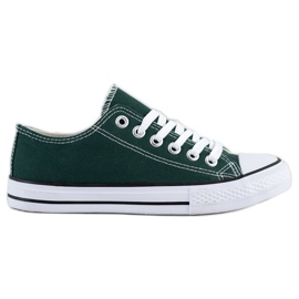 SDS Sneakers in tessuto bianco verde