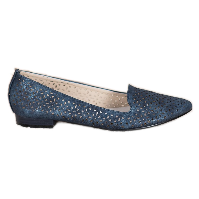 Goodin Ballerine con effetto olografico blu navy blu