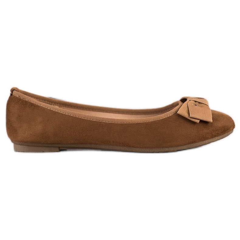 Clowse Ballerine alla moda con un fiocco marrone