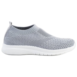 SHELOVET Scarpe da ginnastica senza lacci grigio