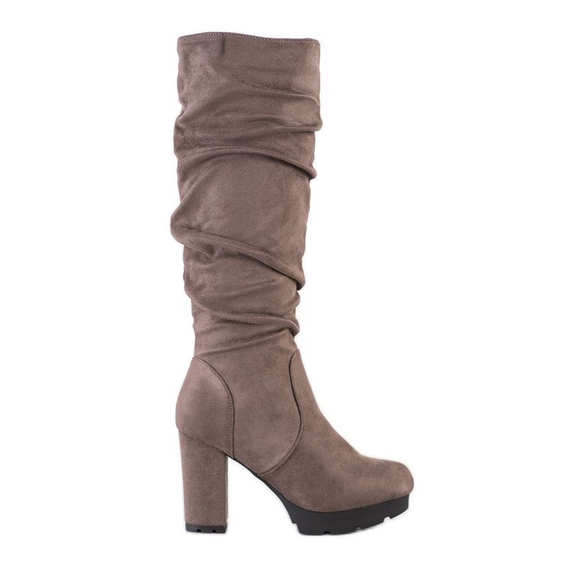 SHELOVET Stivali beige su un pilastro