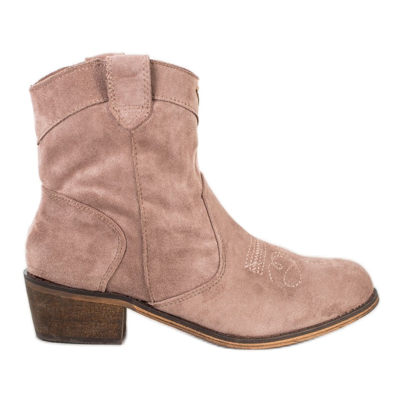 Queentina Comodi stivali da cowboy con isolamento beige