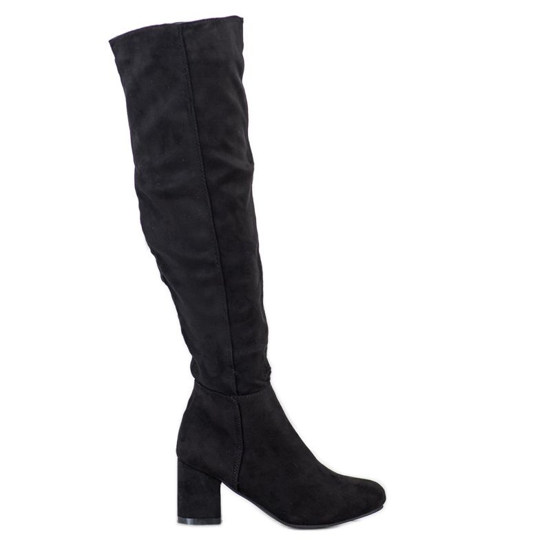 Fashion Stivali in camoscio nero