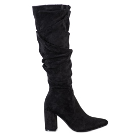 Bestelle Stivali eleganti in pelle scamosciata nero