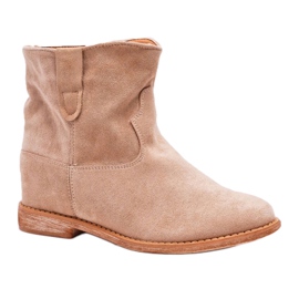 MSMG Stivaletti Donna Beige Ellen