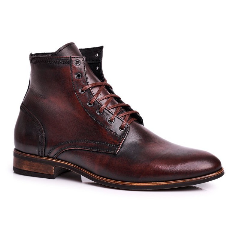 KENT Stivali da uomo con stivali in pelle marrone Bruno
