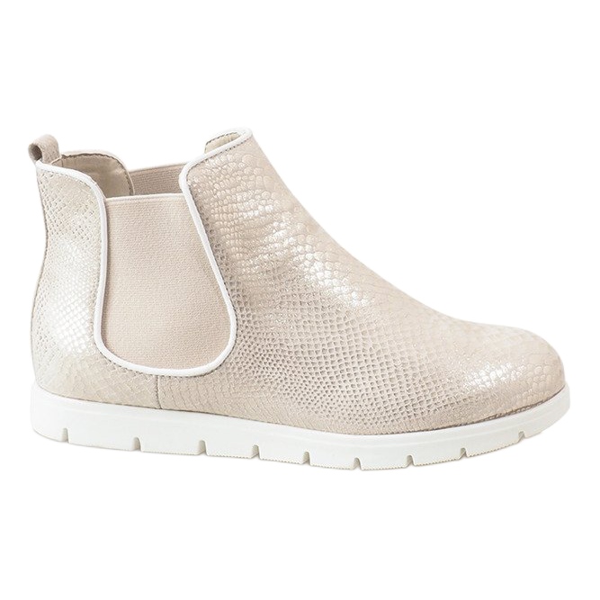 Stivaletti sportivi dorati 1602 beige d'argento