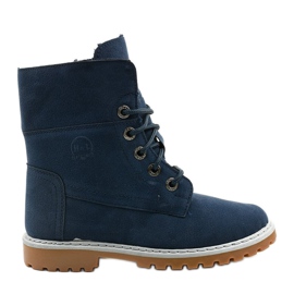 Blu scuro, stivali isolati, tenda in ecopelle scamosciata blu navy