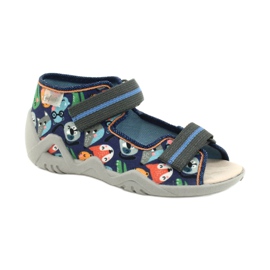 Scarpe da bambino Befado gialle 350P013 blu navy blu arancia grigio