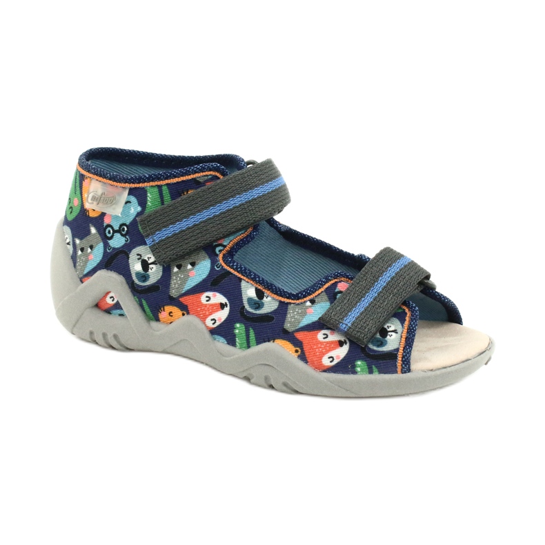 Scarpe da bambino Befado gialle 350P013 blu navy blu arancia grigio