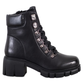 Ideal Shoes Lavoratori in ecopelle nero