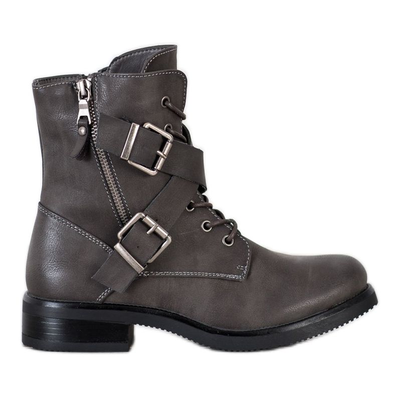 Kayla Operai classici con fibbie grigio