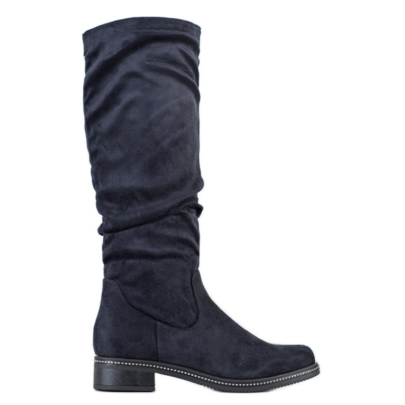 Super Me Stivali Con Cubic Zirconia blu navy blu