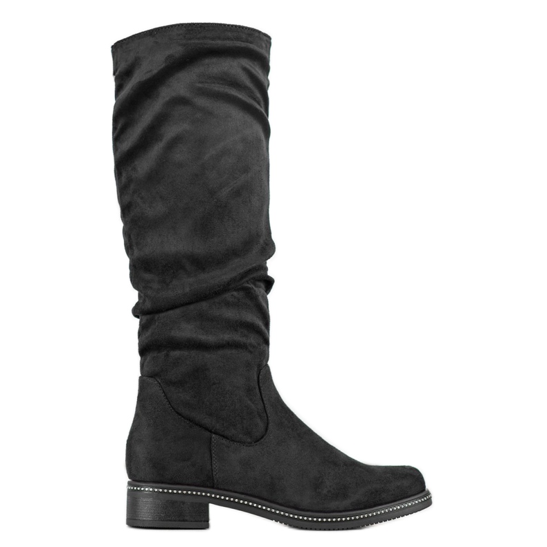Super Me Stivali Con Cubic Zirconia nero