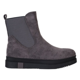 Gogo Stivali slip-on sulla piattaforma grigio