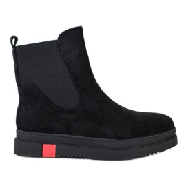 Gogo Stivali slip-on sulla piattaforma nero