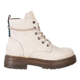 SHELOVET Trappers beige con ecopelle