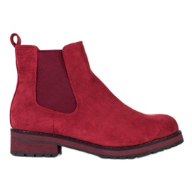 Marquiz Comodi stivali Chelsea bordeaux rosso