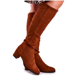Stivaletti donna camoscio Sergio Leone cammello KZ273 marrone