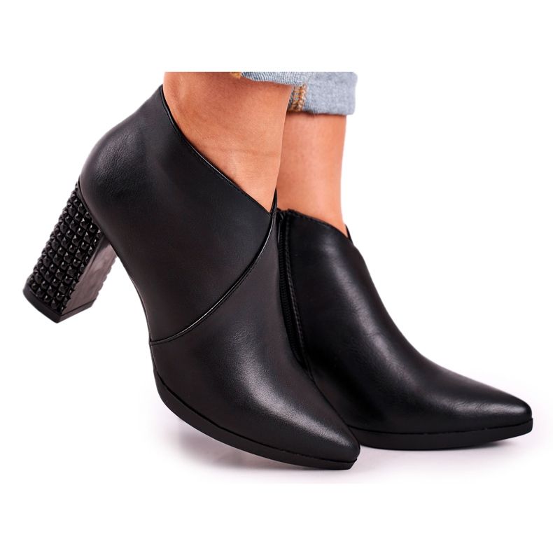 Stivali da donna sul post Sergio Leone nero BT497