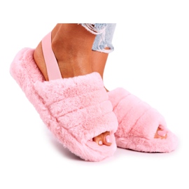 SEA Pantofole da donna sulla piattaforma di pelliccia Pink Rosie rosa