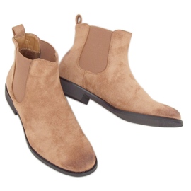 Stivaletti Chelsea beige da donna 8310 Kaki cachi
