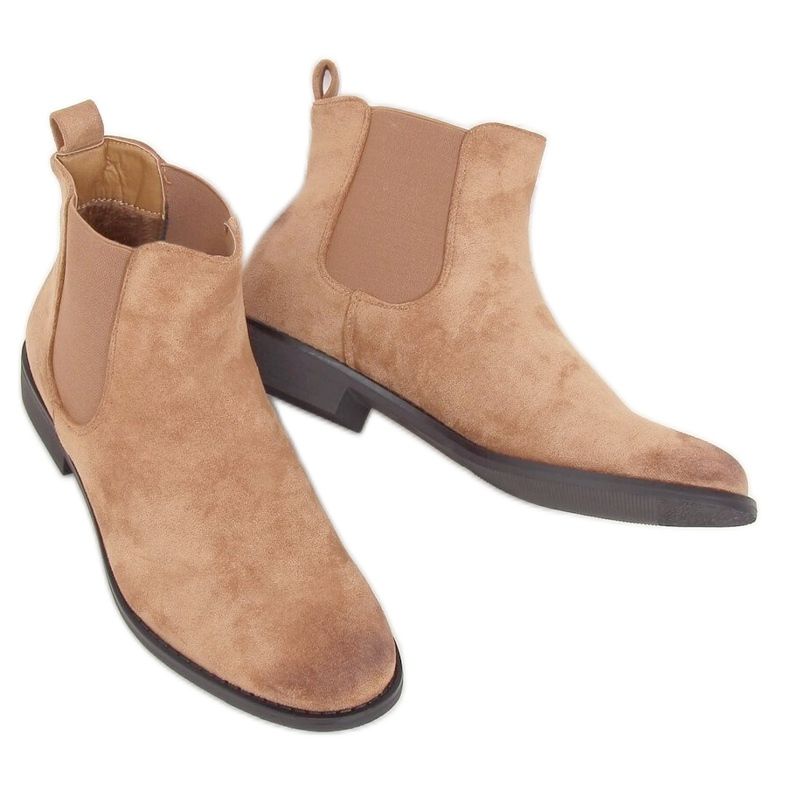 Stivaletti Chelsea beige da donna 8310 Kaki cachi