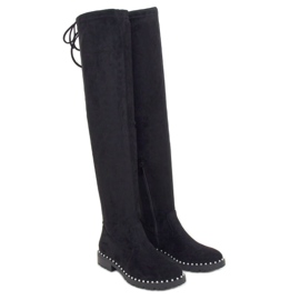 Stivali da moschettiere neri 8375-PG Nero