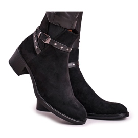 Stivali da donna Sergio Leone in camoscio nero BT615