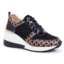 S.Barski Scarpe Sportive Donna Sneakers Nere Bianche Metronus beige nero d'oro