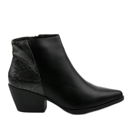 Stivali da cowboy neri da donna Prerent nero grigio