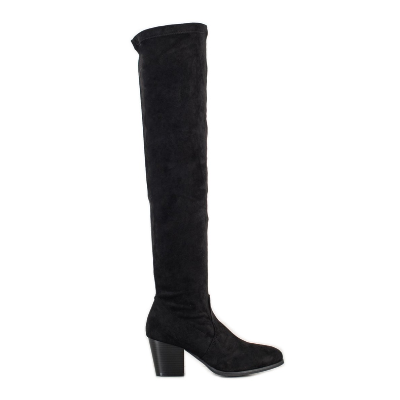 SHELOVET Stivali sopra il ginocchio alla moda nero
