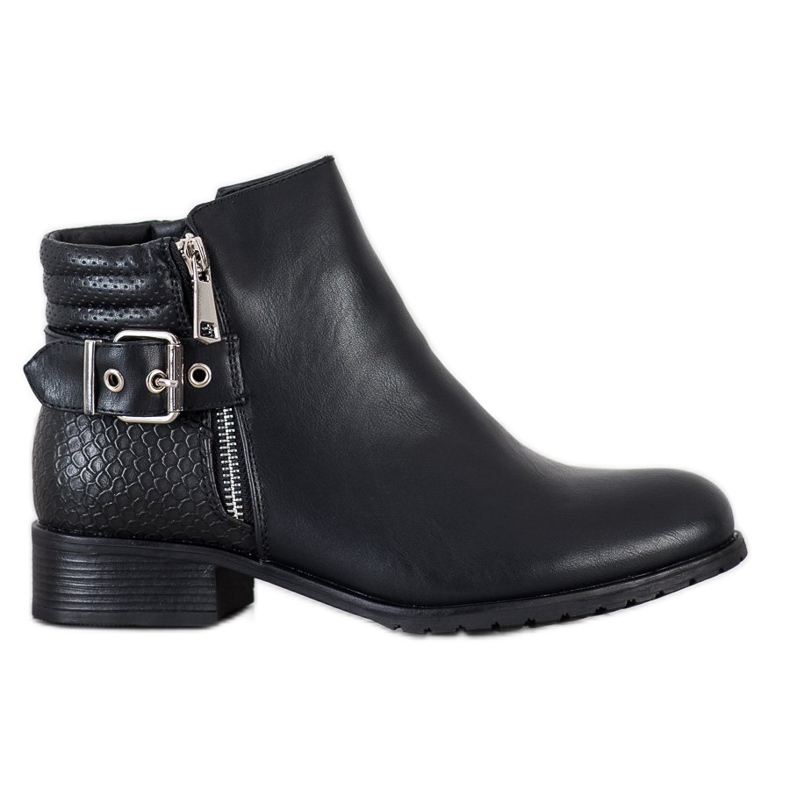 Kayla Stivali casual con fibbia nero