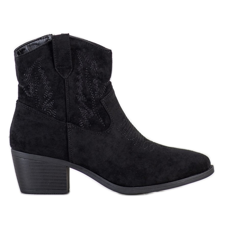 Cm Paris Stivali da cowboy in pelle scamosciata alla moda nero