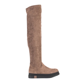 Gogo Stivali con plateau alla moda beige