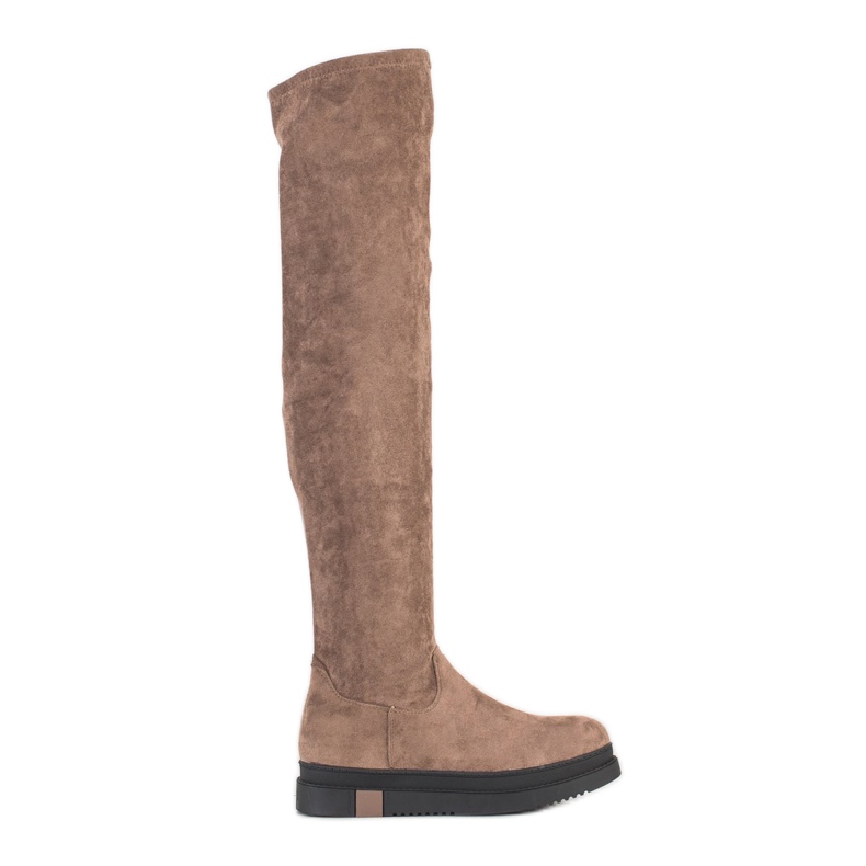Gogo Stivali con plateau alla moda beige