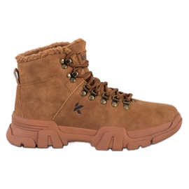Kylie Trappers marroni con pelle di pecora marrone