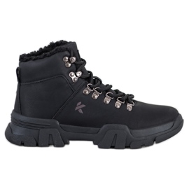 Kylie Trappers neri con pelle di pecora nero