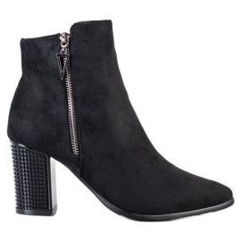SHELOVET Stivali alla moda con tacco decorativo nero