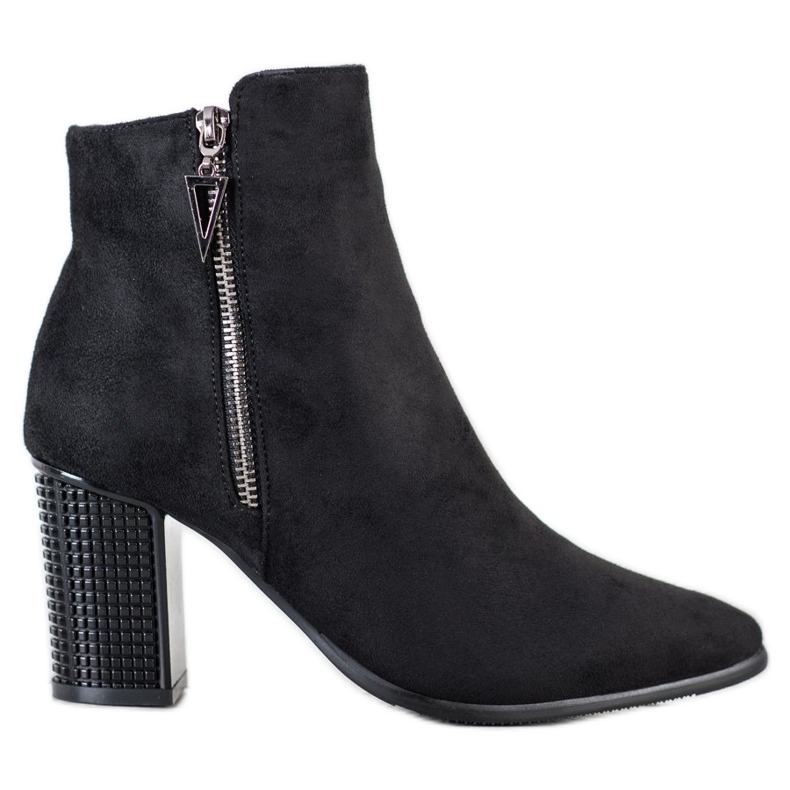 SHELOVET Stivali alla moda con tacco decorativo nero